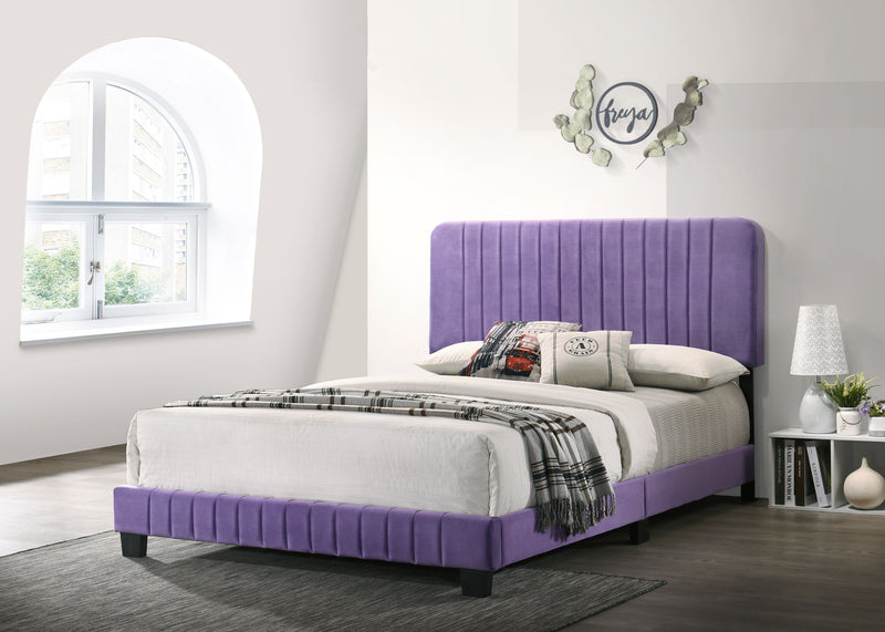 Lodi - G0502-QB-UP Queen Bed - Purple