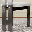 Modern Dining Chairs, Vertical Backrest Kitchen Chairs For Dining Room (Set of 2) - White