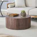 Cylindrical Coffee Table With Material For Living Room
