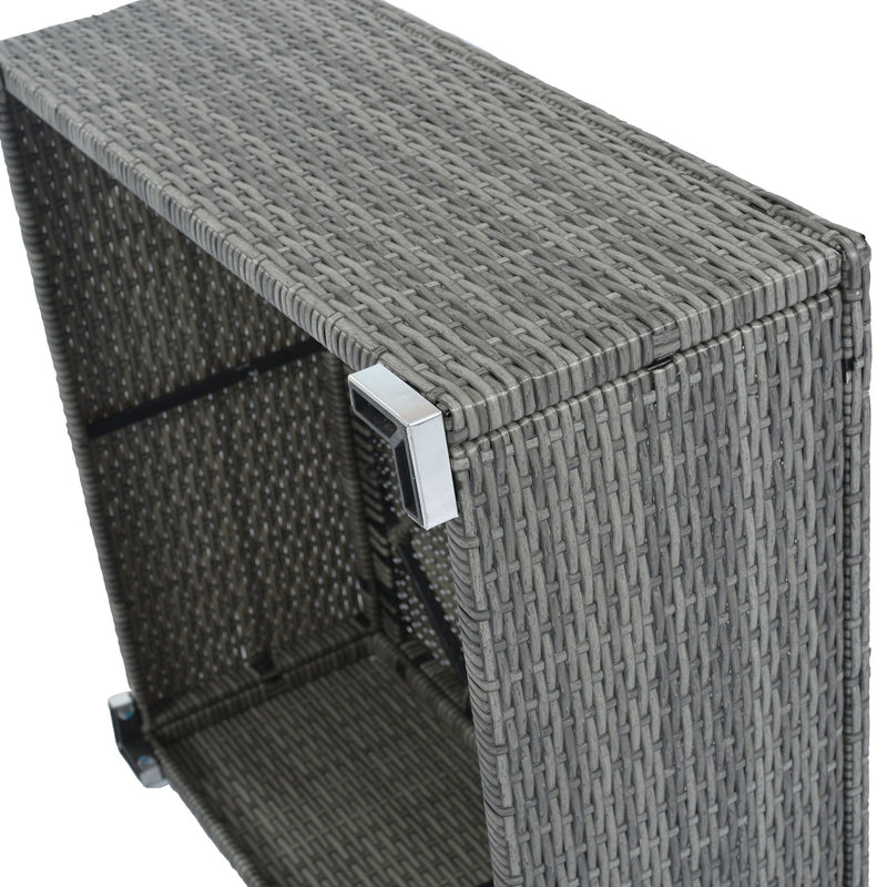 8 Pieces Outdoor Patio Furniture Conversation Wicker Sofa Set