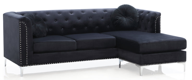 Pompano - G893B-SC Sofa Chaise (3 Boxes) - Black