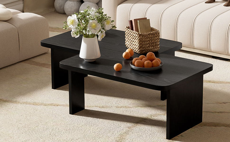 Modern Minimalist Coffee Table Set With Splicing Design