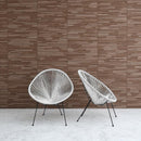 Outdoor Lounge Chair Set With Handwoven Seats, Weather Resistant - White