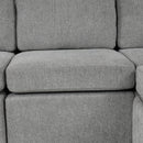 Modern 2 Seater Loveseat Sofa With Pull-Out Bed, Chenille Fabric, Built-In USB Ports & Cup Holders