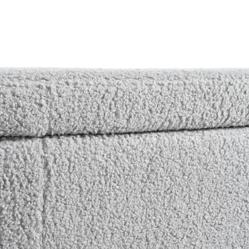 Upholstered Oval Storage Bench For Living Room