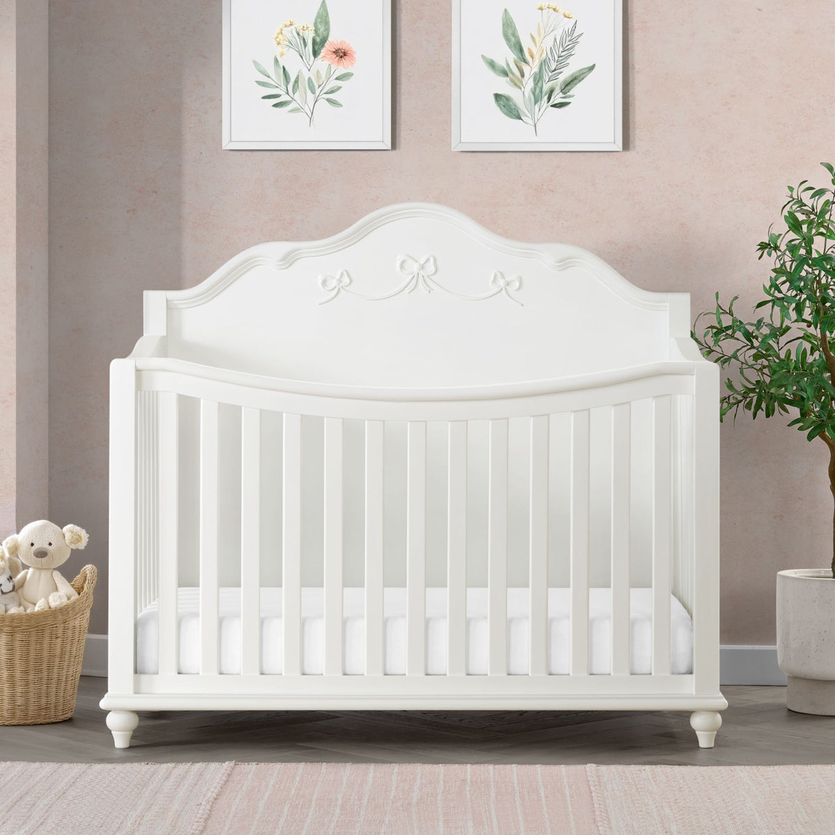 Alana Crib With Guardrails in White by Elements International, view 2