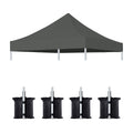 Canopy Replacement Top With 4 Pack W8 Bags, Pop Up Tent Cover Only, Frame Not Included