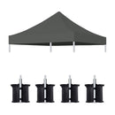 Canopy Replacement Top With 4 Pack W8 Bags, Pop Up Tent Cover Only, Frame Not Included