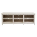 Modern Transitional 3 Shelf Open Storage 70" TV Stand For 80" TVs