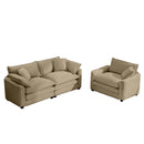 Elegant Corduroy Oversized Sectional Sofa Set With Deep Seats And Flexible Layout