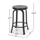 Modern Industrial Counter Stool Set With Swivel Function