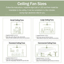 Indoor Outdoor Ceiling Fan With Light With Remote Control, Noiseless Reversible Motor, 6 Speed, 3 Color