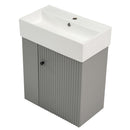 Modern Floating Bathroom Vanity With Ceramic Basin Perfect For Small Bathrooms