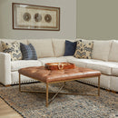 Hamilton - Square Upholstered Ottoman - Chestnut