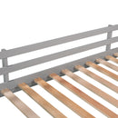 Twin size Loft Bed Wood Bed with Slide, Stair and Chalkboard,Gray(OLD SKU :WF282115AAE)