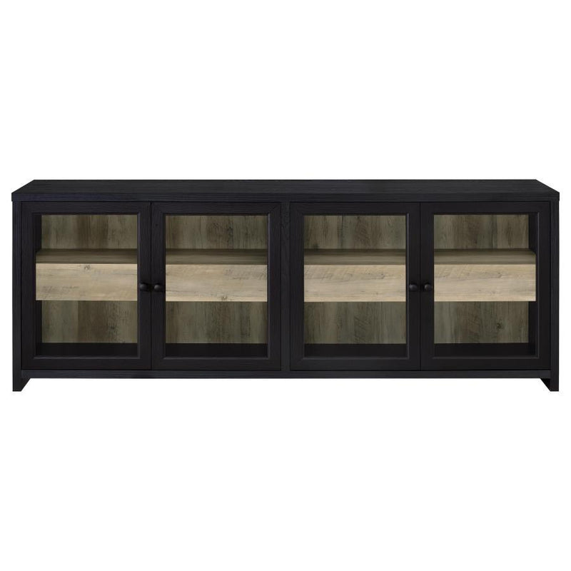 Denison - 3 Piece Entertainment Center 79" TV Stand - Black