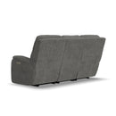 Penn - Power Reclining Sofa With Power Headrests & Lumbar - Dark Gray - Atlantic Fine Furniture Inc