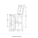 Upholstered Counter Height Chair (Set of 2) - Brown / Walnut