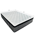 Premium 14" Queen Size Hybrid Mattress In A Box Plush Gel Memory Foam Top With Cooling Technology - Gray / White