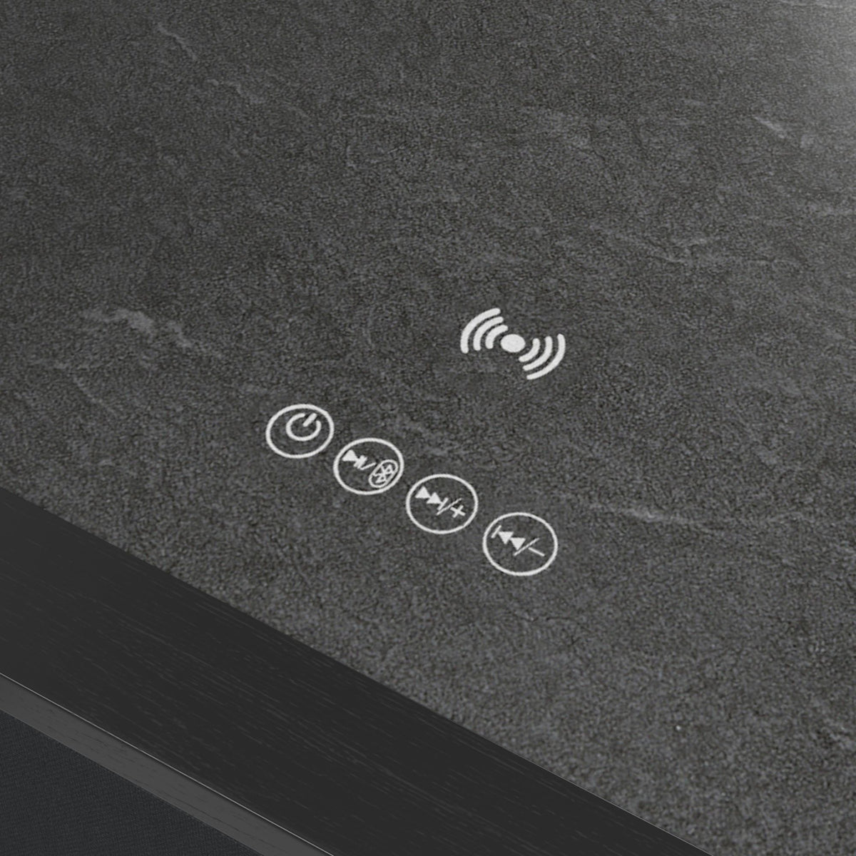 Halo Square Smart End Table in Black by Elements International, view 3