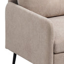 Contemporary Accent Chair With Metal Legs, Comfy Chenille Fabric Armchair
