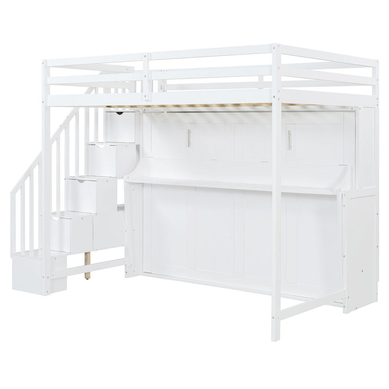Murphy Bed With Smart Hydraulic System And Desk Design