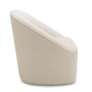 Anson - Swivel Chair With Soft Rounded Back - Off White
