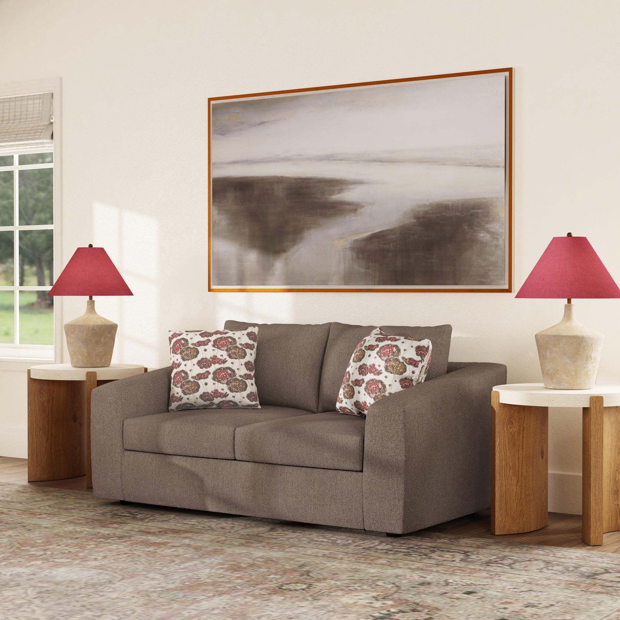 Chevy - Fabric Loveseat - Brown