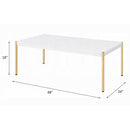 Otrac - Coffee Table - White & Gold