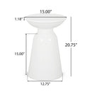 Outdoor Modern Metal End Large Table