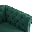 Chesterfield Style Swivel Club Chair With Button Tufted