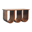 Triple Open Style Coffee Table - Beige / Brown