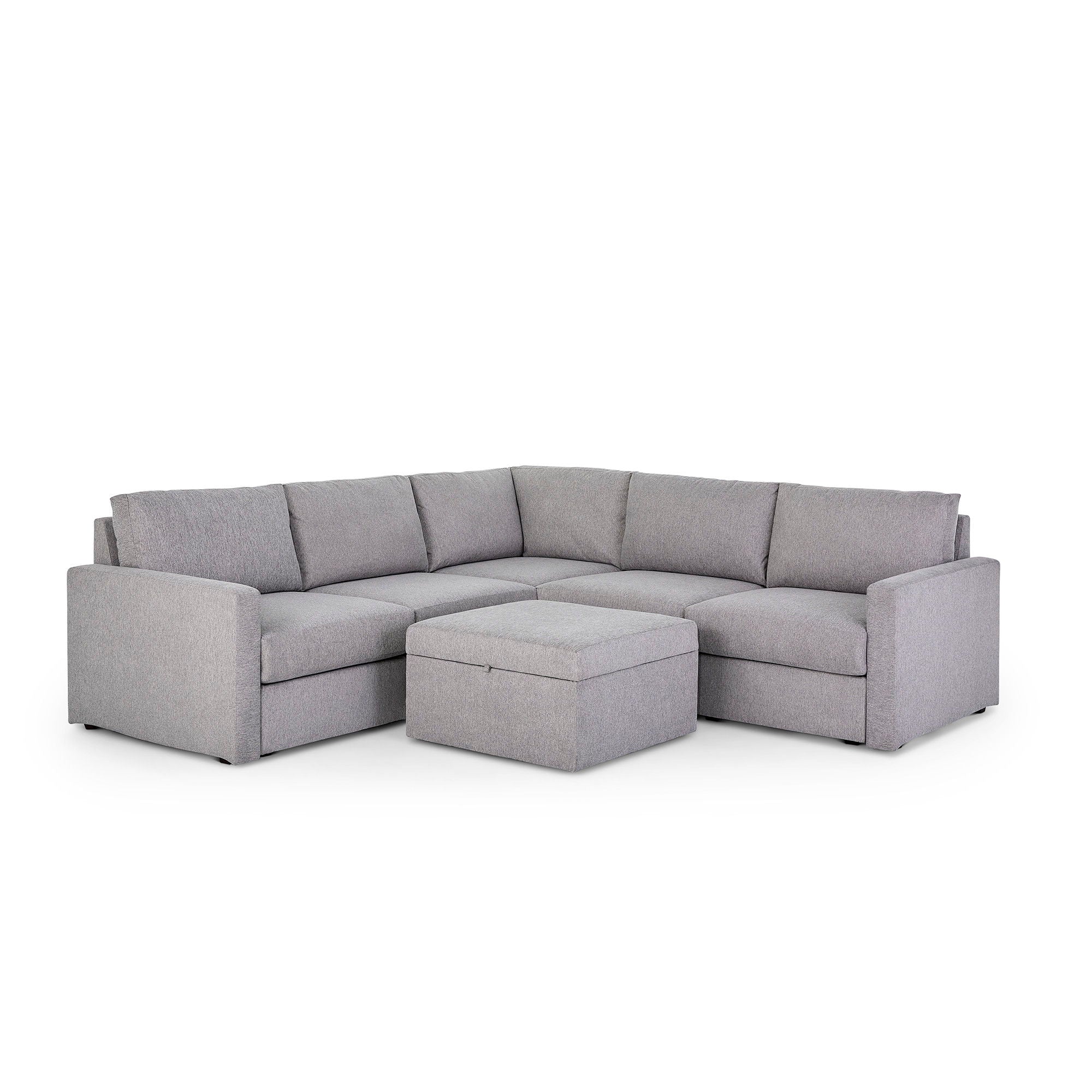 Flex - Sectional with Standard Arm and Storage Ottoman