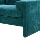 Chenille Upholstered Accent Chair With Wide Armrests And Ergonomic Back Support