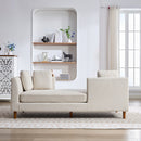 Wide Modern Double Sided Upholstered Chaise Lounge