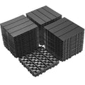 Plastic Interlocking Deck Tiles, Patio Flooring Outdoor Waterproof All Weather Use