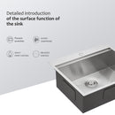 Topmount Stainless Steel Kitchen Sink With Workstation Ledge And Accessories