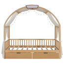 Bed With Arched Roof And 2 Drawers