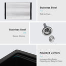 Granite Composite Quartz Kitchen Sink With Workstation Features And Drop In Design