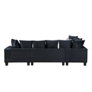 Modern U Shape Sectional Sofa Corner Couch With Lots Of Pillows Included, Elegant And Functional