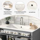 Bathroom Vanity & Top Sink, Modern Bathroom Storage Cabinet With 2 Drawers And A Tip-Out Drawer