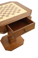 Bishop - Reversible Chess Checker Game Table With Game Tray (Chess Fingures Not Included)