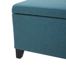 Contemporary Storage Ottoman Bench With Polyester Upholstery