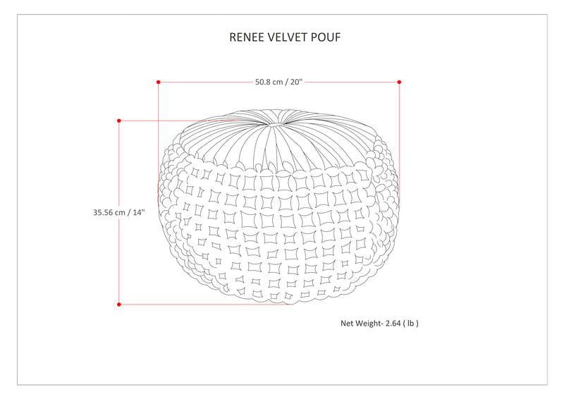 Renee - Handcrafted Round Pouf