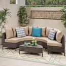 Pt Limon - 5 Pieces Sofa Set - Brown / Beige