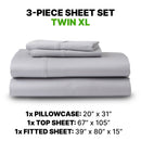 Sheet Set Luxurious Supima Cotton, Wrinkle Resistant, Breathable, With 2 Ghostgrip Band