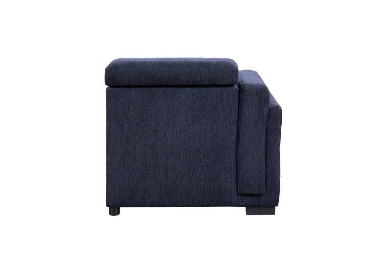 Nekoda - Sectional Sofa - Navy Blue Fabric
