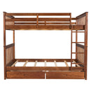Bunk Bed With Ladders And 2 Storage Drawers