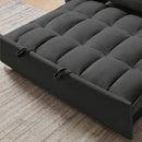 Modern Convertible Velvet Futon Loveseat With Sleeper Bed Function
