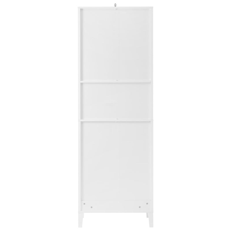 Tall Bathroom Cabinet With Drawer And Adjustable Shelves - White